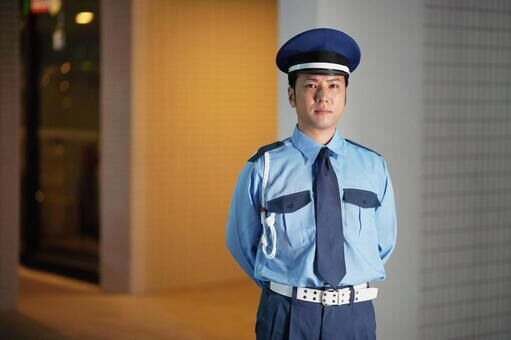 立哨警備(フリー素材)